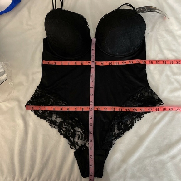 NWT Body Beautiful [ PLUS‎ 3X ] Smooth & Silky Bra Lace Trim Bodysuit - Picture 12 of 12